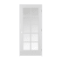 Trimlite 30" by 80" 10 Clear Glass Lite Left Handed Ovolo Edge Interior French Door with Brushed Chrome Hinges and 7-1/4" Door Jamb Primed
