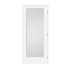 Trimlite 30" by 80" 1-Lite Shaker Left Handed Interior Prehung Passage Door with Brushed Chrome Hinges and 4-9/16" Door Jamb Primed