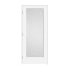 Trimlite 30" by 80" 1-Lite Shaker Right Handed Interior Prehung Passage Door with Brushed Chrome Hinges and 4-9/16" Door Jamb Primed