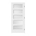 Trimlite 30" by 80" 5-Lite Shaker Left Handed Interior Prehung Passage Door with Black Hinges and 6-9/16" Door Jamb Primed