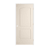 Trimlite 30" x 80" Primed 2-Panel Arch Top Caiman Molded Hollow Core 4-9/16" Jamb Left Hand Prehung Door with Brushed Chrome Hinges Primed