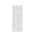 Trimlite 30" by 96" Shaker 1+2-Panel Left Hand Handed Interior Pre-Hung Passage Door with Black Hinges and 6-9/16" Door Jamb Primed