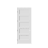 Trimlite 30" by 96" Shaker 5-Panel Right Hand Handed Interior Pre-Hung Passage Door with Satin Nickel Hinges and 7-1/4" Door Jamb Primed