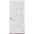 Trimlite 32" by 80" 5-Panel Shaker Left Handed Interior Prehung Fire Rated Passage Door with Black Hinges and 7 1/4" Door Jamb - Mill Sill Primed