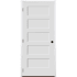 Trimlite 32" by 80" 5-Panel Shaker Right Handed Interior Prehung Fire Rated Passage Door with Oil Rubbed Bronze Hinges and 7 1/4" Door Jamb - Mill Sill Primed