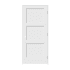 Trimlite 32" by 80" 3-Panel Shaker Left Handed Interior Prehung Fire Rated Passage Door with Brushed Chrome Hinges and 6 9/16" Door Jamb - Bronze Sill Primed