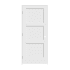 Trimlite 32" by 80" 3-Panel Shaker Right Handed Interior Prehung Fire Rated Passage Door with Satin Nickel Hinges and 7 1/4" Door Jamb - Bronze Sill Primed