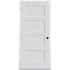 Trimlite 32" by 80" 4-Panel Shaker Right Handed Interior Prehung Fire Rated Passage Door with Satin Nickel Hinges and 7 1/4" Door Jamb - Mill Sill Primed