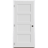 Trimlite 32" by 80" 4-Panel Shaker Right Handed Interior Prehung Fire Rated Passage Door with Black Hinges and 4 9/16" Door Jamb - Bronze Sill Primed