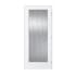 Trimlite 32" x 80" Reed Glass 1 Lite Primed Prehung Left Interior French Passage Door with Brushed Chrome Hinges and 4-9/16" Door Jamb Primed