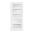 Trimlite 32" by 80" 5-Lite Shaker Right Handed Interior Prehung Passage Door with Black Hinges and 6-9/16" Door Jamb Primed