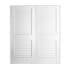 Trimlite 64" by 80" Louver Left, Right Handed Pre-Hung Interior Passage Door with 4-9/16" Door Jamb and Brushed Chrome Hinges Primed