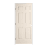 Trimlite 32" x 80" x 1-3/8" Primed 6-Panel Colonist Molded Textured Hollow Core 4-9/16" RH Prehung Door with Black Hinges Primed