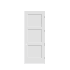 Trimlite 32" by 96" 3-Panel Shaker Left Handed Interior Prehung Fire Rated Passage Door with Brushed Chrome Hinges and 7 1/4" Door Jamb - Bronze Sill Primed