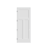 Trimlite 32" by 96" Shaker 1+2-Panel Right Hand Handed Interior Pre-Hung Passage Door with Black Hinges and 6-9/16" Door Jamb Primed