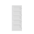 Trimlite 32" by 96" Shaker 5-Panel Left Hand Handed Interior Pre-Hung Passage Door with Brushed Chrome Hinges and 6-9/16" Door Jamb Primed