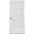 Trimlite 36" by 80" 5-Panel Shaker Left Handed Interior Prehung Fire Rated Passage Door with Satin Nickel Hinges and 4 9/16" Door Jamb - Mill Sill Primed
