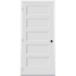 Trimlite 36" by 80" 5-Panel Shaker Right Handed Interior Prehung Fire Rated Passage Door with Satin Nickel Hinges and 6 9/16" Door Jamb - Mill Sill Primed