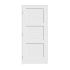 Trimlite 36" by 80" 3-Panel Shaker Right Handed Interior Prehung Fire Rated Passage Door with Brushed Chrome Hinges and 4 9/16" Door Jamb - Mill Sill Primed