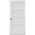 Trimlite 36" by 80" 4-Panel Shaker Left Handed Interior Prehung Fire Rated Passage Door with Brushed Chrome Hinges and 7 1/4" Door Jamb - Bronze Sill Primed