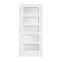 Trimlite 36" by 80" 5-Lite Shaker Right Handed Interior Prehung Passage Door with Satin Nickel Hinges and 6-9/16" Door Jamb Primed