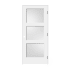 Trimlite 36" by 80" 3-Lite Shaker Left Handed Interior Prehung Passage Door with Black Hinges and 4-9/16" Door Jamb Primed
