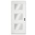 Trimlite 36"W x 80"H Clear 3 Lite Contemporary Left Handed Exterior Prehung Entry Door with Bright Chrome Hinges, 6-9/16" Door Jamb, and Mill Sill Primed