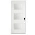 Trimlite 36"W x 80"H Rain 3 Lite Contemporary Left Handed Exterior Prehung Entry Door with Oil Rubbed Bronze Hinges, 6-9/16" Door Jamb, and Mill Sill Primed