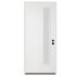 Trimlite 36"W x 80"H Etched 1 Lite Contemporary Left Handed Exterior Prehung Entry Door with Oil Rubbed Bronze Hinges, 4-9/16" Door Jamb, and Bronze Sill Primed