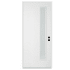Trimlite 36"W x 80"H Etched 1 Lite Contemporary Left Handed Exterior Prehung Entry Door with Bright Chrome Hinges, 4-9/16" Door Jamb, and Mill Sill Primed