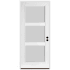 Trimlite 36" W x 80" H Etched 3-Lite Contemporary Left-Hand Inswing Exterior Prehung Entry Door with Oil Rubbed Bronze Hinges, 6-9/16" Door Jamb, and Bronze Sill Primed