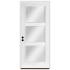 Trimlite 36" W x 80" H Clear 3-Lite Contemporary Right-Hand Inswing Exterior Prehung Entry Door with Oil Rubbed Bronze Hinges, 4-9/16" Door Jamb, and Bronze Sill Primed