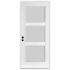 Trimlite 36" W x 80" H Etched 3-Lite Contemporary Right-Hand Inswing Exterior Prehung Entry Door with Oil Rubbed Bronze Hinges, 4-9/16" Door Jamb, and Mill Sill Primed