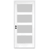 Trimlite 36" W x 80" H Etched 4-Lite Contemporary Right-Hand Inswing Exterior Prehung Entry Door with Bright Chrome Hinges, 4-9/16" Door Jamb, and Mill Sill Primed