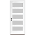 Trimlite 36" W x 80" H Etched 5-Lite Contemporary Right-Hand Inswing Exterior Prehung Entry Door with Oil Rubbed Bronze Hinges, 4-9/16" Door Jamb, and Bronze Sill Primed