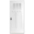 Trimlite 36" W x 80" H Clear 3-Lite 2-Panel Contemporary Right-Hand Inswing Exterior Prehung Entry Door with Bright Chrome Hinges, 4-9/16" Door Jamb, and Mill Sill Primed