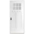 Trimlite 36" W x 80" H Clear 6-Lite 2-Panel Contemporary Right-Hand Inswing Exterior Prehung Entry Door with Black Hinges, 6-9/16" Door Jamb, and Mill Sill Primed