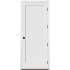 Trimlite 36" by 96" 1-Panel Shaker Left Handed Interior Prehung Fire Rated Passage Door with Black Hinges and 4 9/16" Door Jamb - Mill Sill Primed