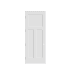 Trimlite 36" by 96" Shaker 1+2-Panel Right Hand Handed Interior Pre-Hung Passage Door with Brushed Chrome Hinges and 6-9/16" Door Jamb Primed