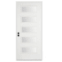 Trimlite 36"W x 96"H Rain 5 Lite Contemporary Right Handed Exterior Prehung Entry Door with Bright Chrome Hinges, 6-9/16" Door Jamb, and Mill Sill Primed