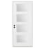 Trimlite 36"W x 96"H Rain 4 Lite Contemporary Right Handed Exterior Prehung Entry Door with Black Hinges, 6-9/16" Door Jamb, and Mill Sill Primed