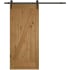 Trimlite 42" by 84" Z-Brace Interior Barn Door with Track and Hardware Knotty Alder with Matte Black