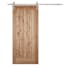 Trimlite 42" x 84" Unfinished Notty Alder Panel Barn Door with Barn Door Hardware Kit Knotty Alder