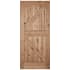 Trimlite 42" x 84" Unfinished Notty Alder Batten and Ledged British Brace Barn Door Knotty Alder
