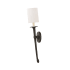 Troy Lighting Faulkner 1 Light 24" Wall Sconce with Linen Shade Forged Iron