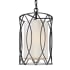 Troy Lighting Sausalito 3 Light Pendant with Fabric Shade Textured Iron