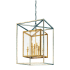 Troy Lighting Morgan 8 Light Chandelier with Clear Glass Shade Gold Silver Leaf
