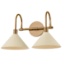 Troy Lighting Jovani 2 Light 17" Wide Vanity Light Patina Brass And Soft Sand