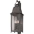 Troy Lighting Larchmont 4 Light Outdoor Wall Sconce with Seedy Glass Aged Pewter