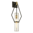 Troy Lighting Raef Single Light 25-1/2" Tall Wall Sconce with Clear Glass Cylinder Shade Textured Bronze / Brushed Brass